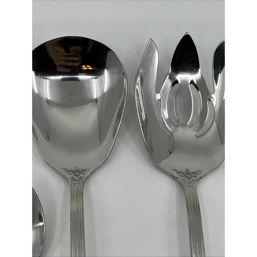 Reed & Barton Stainless Large Serving Utensils Haversham Spoon Fork‎ Tea Spoon